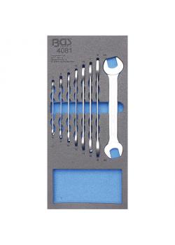 Tray Tool - Chiave aperta ended - da 6 a 22 mm - 1/3 deposito - 8 pezzi.