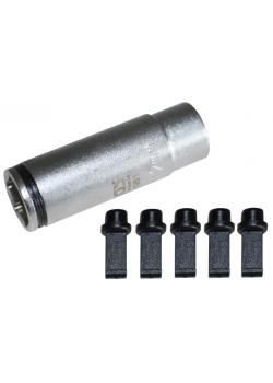PSG glow plugs use - drive 6.3 mm (1/4 ") - incl. 5 caps