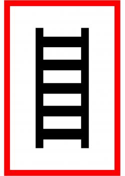 Protezione antincendio - "Simbolo della scala" - 10x20 o 20x40 cm