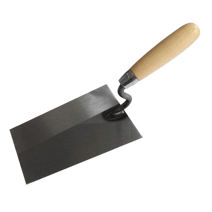 Trowel - steel - S-neck - wooden handle - length 160 to 180 mm