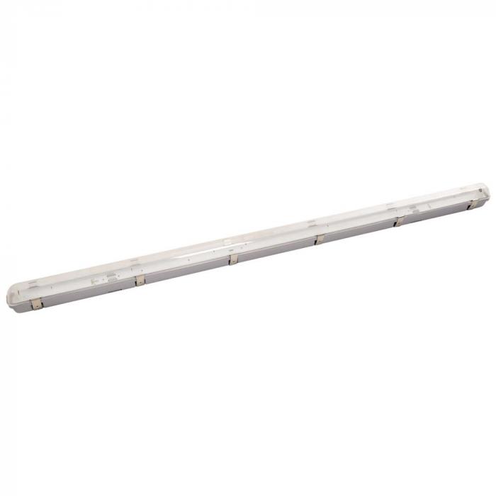 Damp-proof diffuser luminaire - for LED tubes - 120 to 150cm - plastic - incl. stainless steel mounting clips - DIN EN 60598-2-24 - price per piece