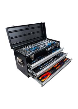 Coffre à outils métallique pour électricien - 3 tiroirs - avec 147 outils - dimensions (l x h x p) 535 x 290 x 240 mm