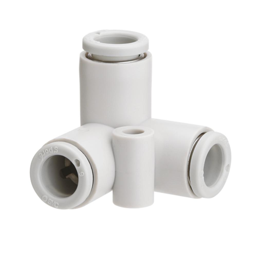 3D-böjkoppling KQ2D - PBT/PP - Slangens ytterdiameter 4 till 12 mm - Förpackning med 5 eller 10 stycken - Pris per styck