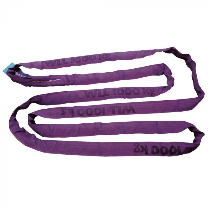 Round sling - double sheathed - load capacity 1t/2t - circumference 2 to 4 m - purple