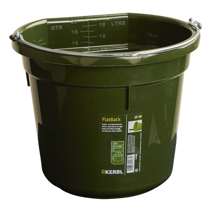 Food and water bucket FlatBack - Content 20 l - different colors