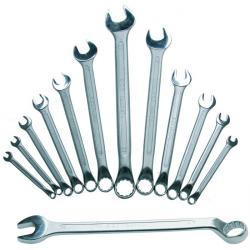 Open-end wrench set - ring side cranked - 6-22 mm - 12 pieces