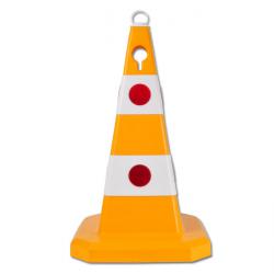 Traffic cone - hard PP - height 600 mm - yellow
