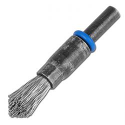 Pensel børste - med skaft - børste Ø 10mm - uflettet - INOX-tråd - type konisk