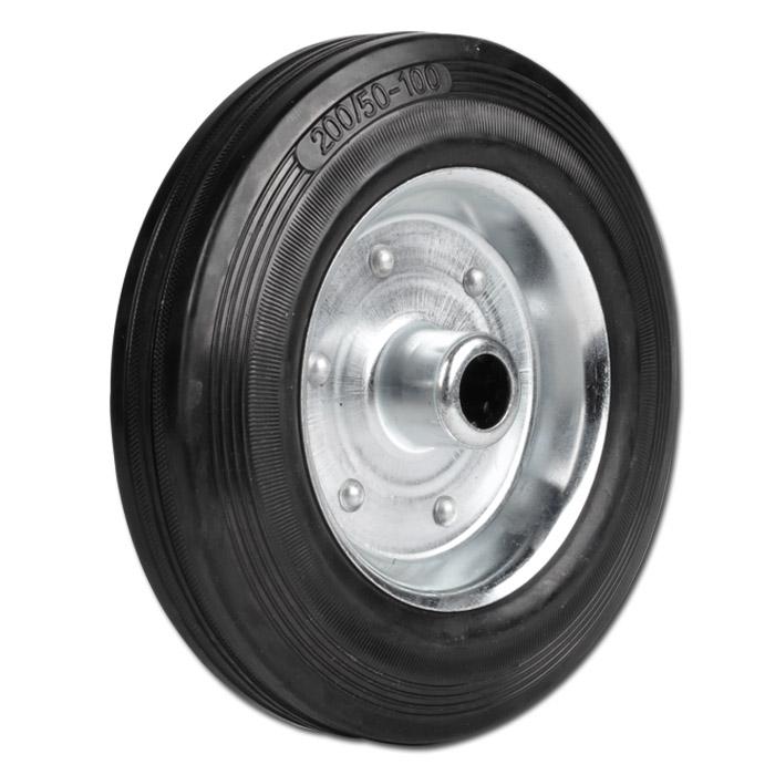 Full Rubber Wheels"TORWEGGE" - Electric Conductive - Sheet Steel With Roller Bea