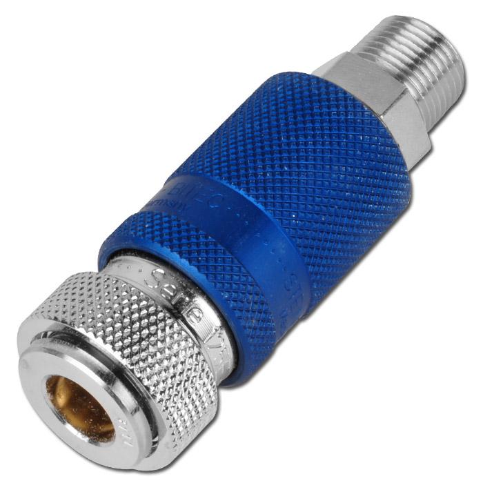 Quick Connect Safety Coupling DN 7,2 - Male Thread - With Manual Slide Damper