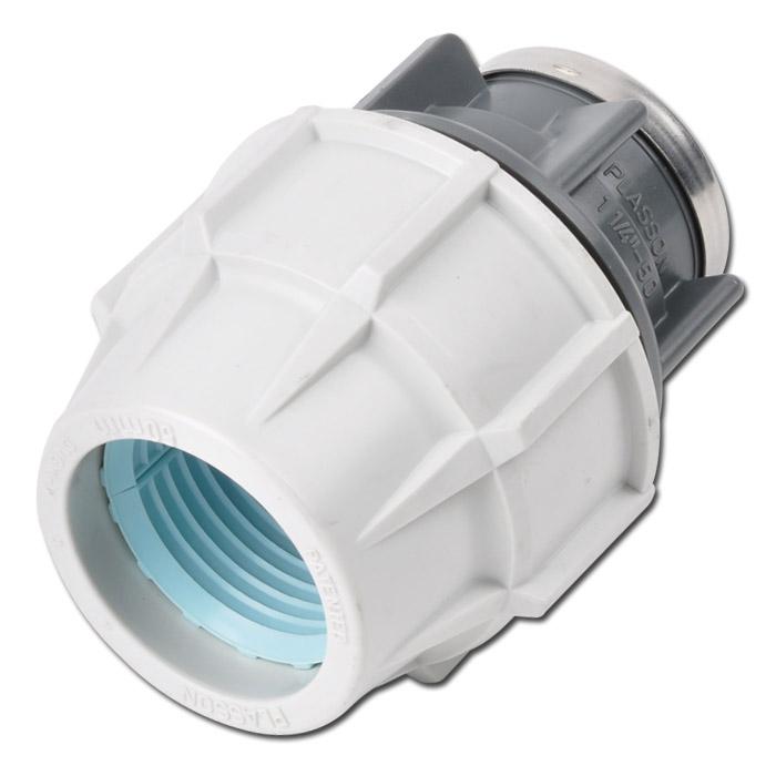 Raccord pour tuyaux - en polypropylène - pour tuyaux PEX - Ø du tube 32 mm - avec un filetage femelle G 3/4" - pression de service 10 bar