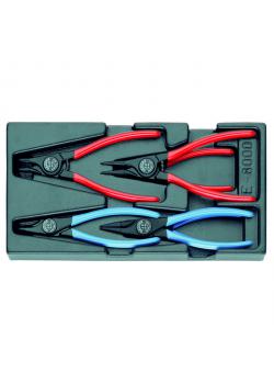 Assembly pliers set - for retaining rings - in 1/3 ES module