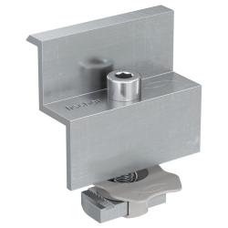 Endeklemme formonteret PM F AL - aluminium - grå eller sort - modultykkelse 30 til 50 mm - pakke med 10 - pris pr.