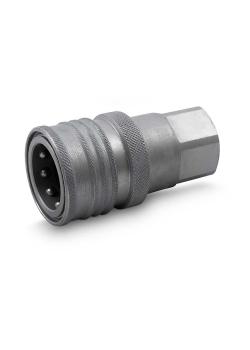 Plug-in coupling - socket - chrome-plated steel - DN 6 to 25 - internal thread G 1/4 "to G 1" - PN up to 300 - including safety lock