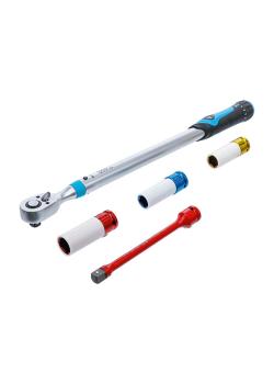 Torque wrench set - output external square 12.5 mm (1/2") - 40 to 200 Nm - 5 pcs.
