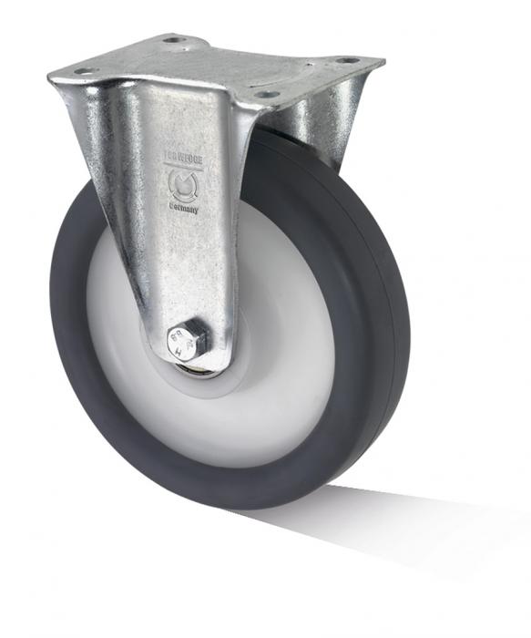 Rolka stała - koło z tworzywa termoplastycznego - Ř koła 80 do 250 mm - wysokość konstrukcyjna 100 do 290 mm - nośność 120 do 450 kg