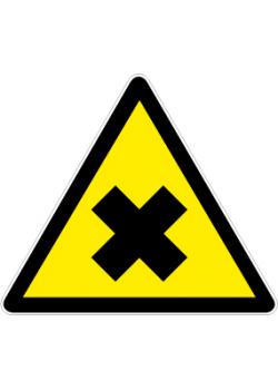 Warning sign "Harmful substances" - leg length 5-40 cm