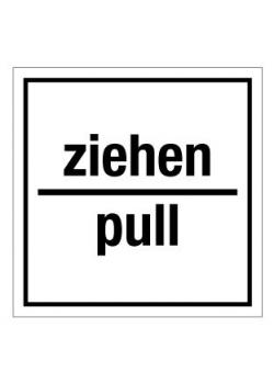 Türkennzeichnung "ziehen / pull" - 50 mm bis 400 mm