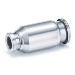 Raccord droit avec réduction KQB2H - laiton/acier inoxydable - conforme FDA - Ø extérieur du tuyau 3,2 à 16 mm - Prix à l'unité