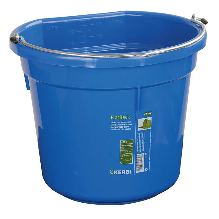 Food and water bucket FlatBack - Content 20 l - different colors