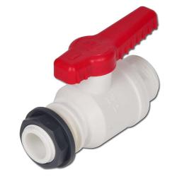 Ball valve - PP - white - with outer/inner thread