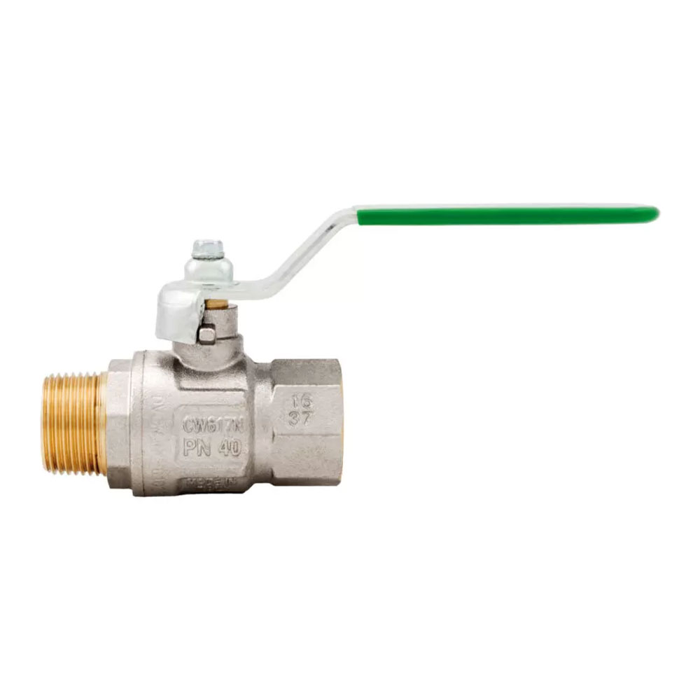 Ball valve - 2-way - Brass - DVGW and KTW tested - F/F or M/F - F Rp 1/4" to Rp 2" - M R 1/4" to R 2" - DN 8 to 50 - PN -0.9 to 50