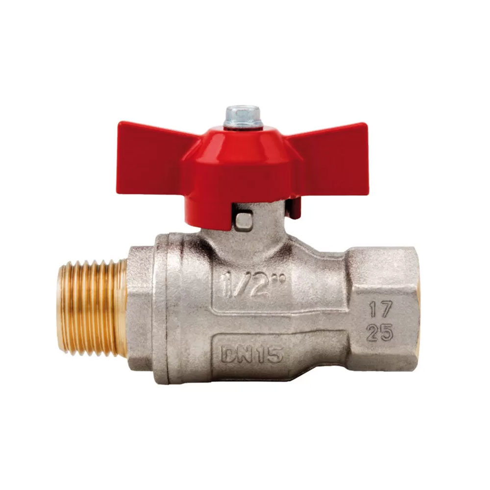 Ball valve - 2-way - brass - male thread R 1/4" to R 4" to female thread Rp 1/4" to Rp 4" - DN 10 to 100 - PN -0.9 to 50