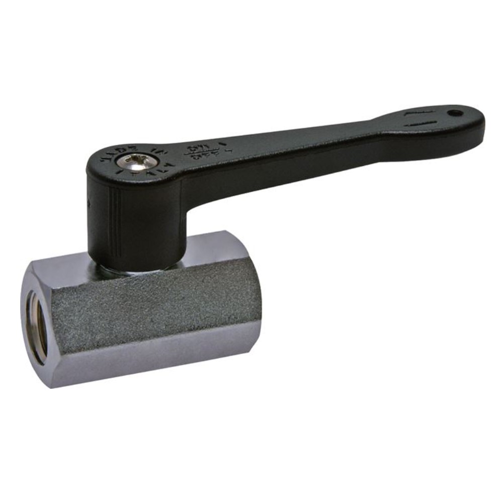 Mini ball valve - Chrome-plated brass - Long handle - G 1/8" to G 1/2" - DN 6 to 10 - PN -0.98 to 15