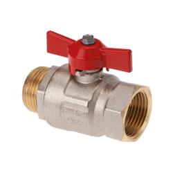 Ball valve - brass - short design - internal thread G 3/8 "- DN 10 - PN -0.9 to 50