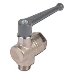 Screw-angle ball valve - brass - PN 20