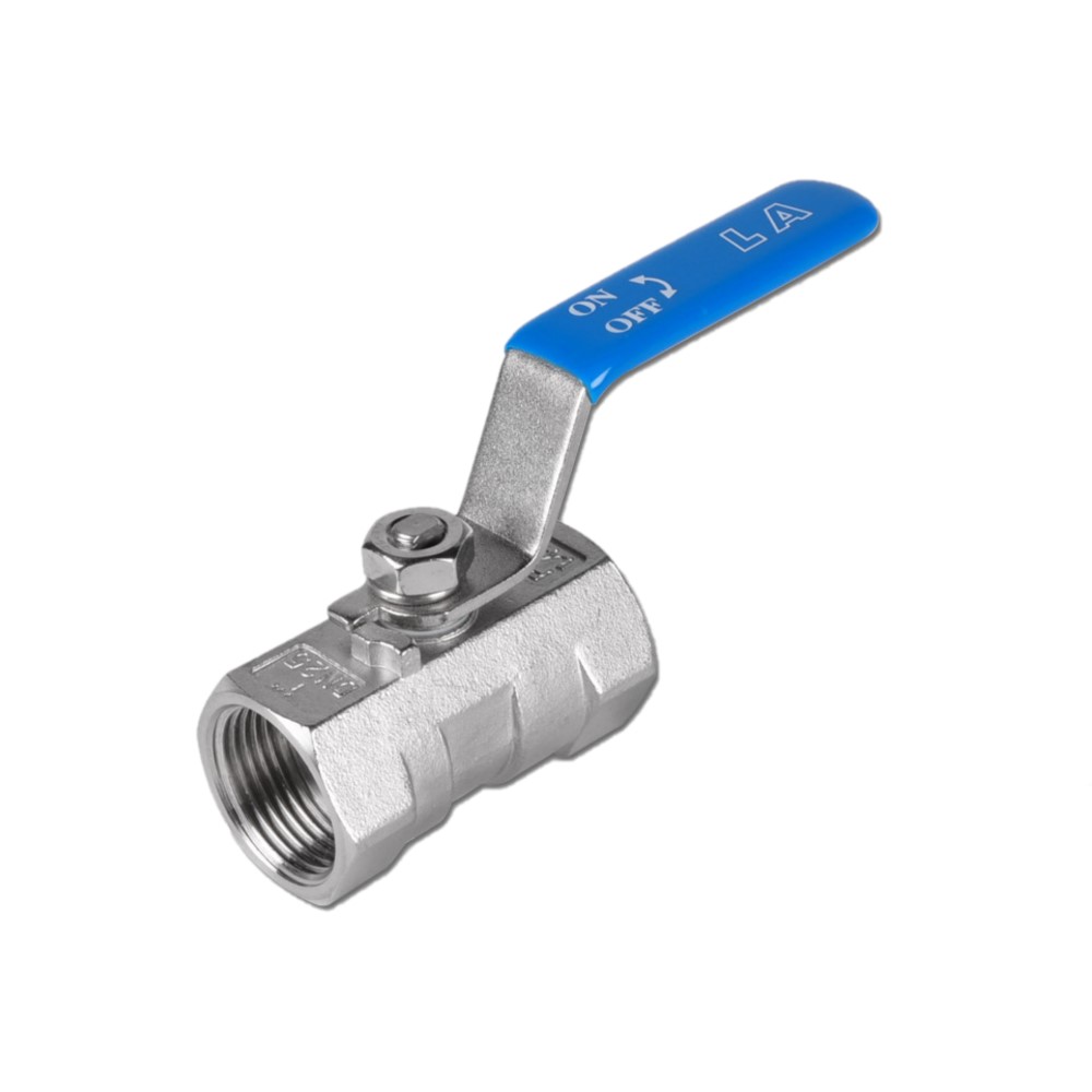 Ball valve one-piece - stainless steel - 2-way - reduced passage - female thread G 1/4" to G 2" - DN 5 to 32 - PN 0 to 63