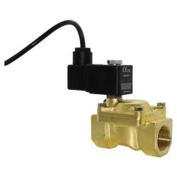 Solenoid valve - 2/2-way - brass - multi-media - IG G 1/2 "- normally closed (N.C.) - PN 0.15 to 15