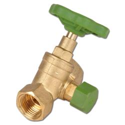 Brass Y-type valve with drain - nominal width 1/2"