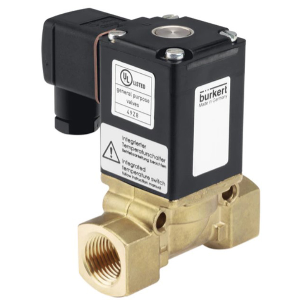 2/2-way Solenoid Valve - Type 0290 - servo-assisted - brass or stainless steel - 0 to 16 bar - NW 12 to 50 - 24 to 230 V