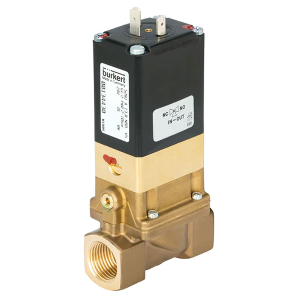 2/2-way Solenoid Valve - Type 5282 - Media Separated - 0.2 to 10 bar - G 3/4" - G 2" - Stainless steel or brass
