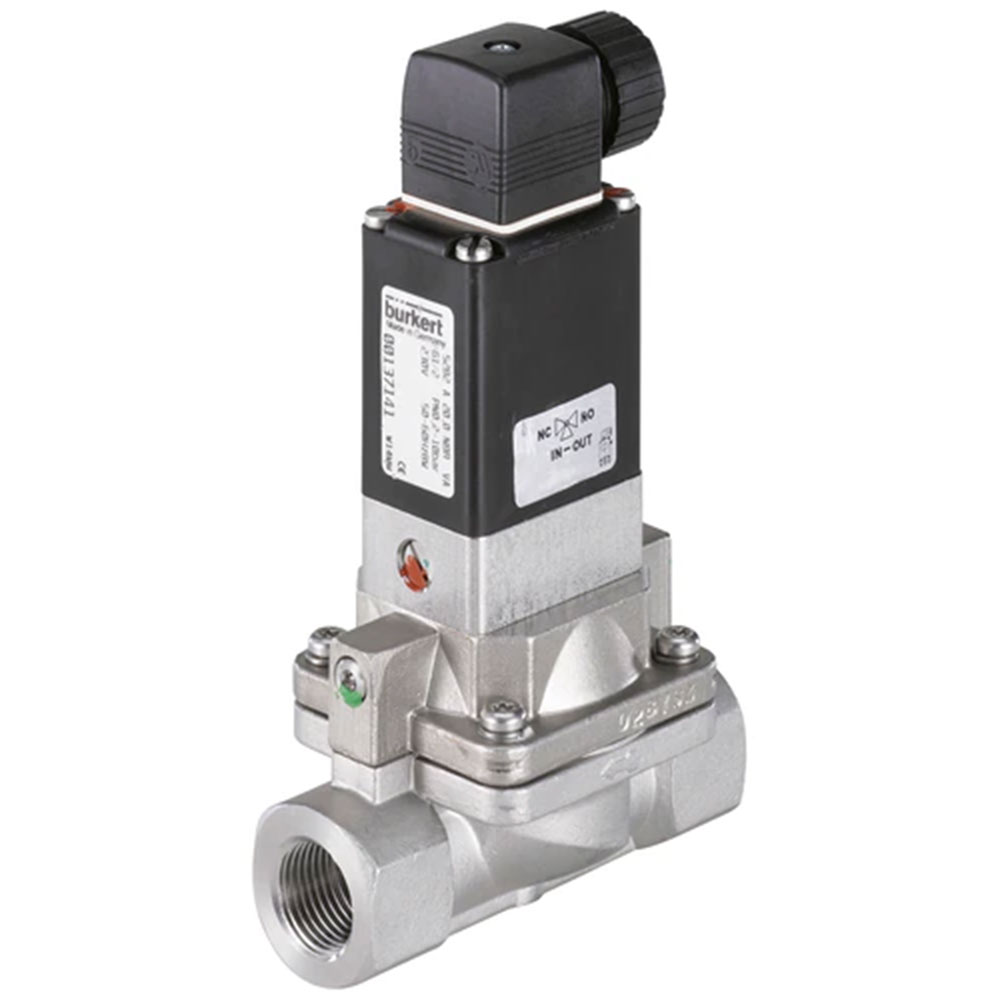 2/2-way Solenoid Valve - Type 5282 - Media Separated - 0.2 to 10 bar - G 3/4" - G 2" - Stainless steel or brass