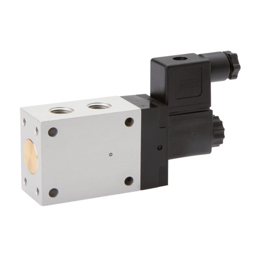 3/2 Way Solenoid Valve - With Hand Override - Basic Position Open - Construction