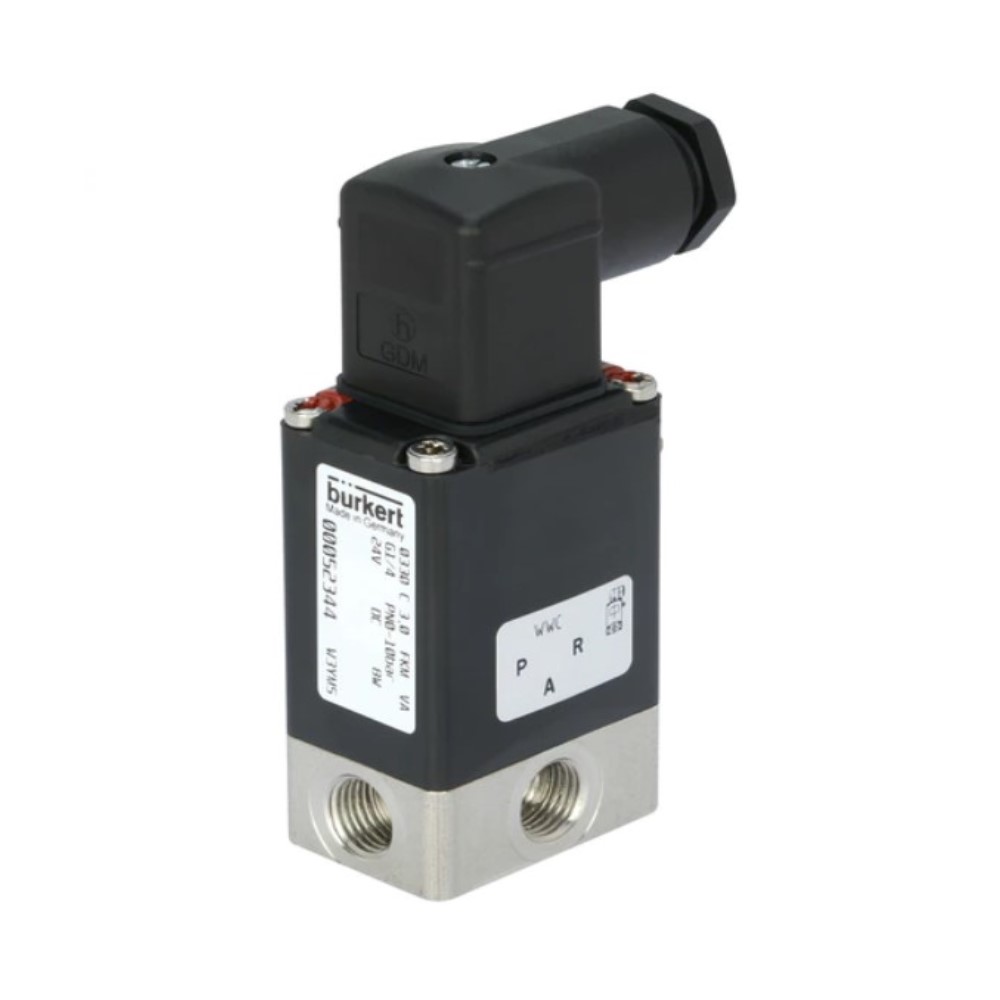 2/2-way and 3/2- solenoid valve - type 0330 - brass/stainless steel - multi media - female thread G 1/4"- PN 0 to 10 - 12 and 24 V