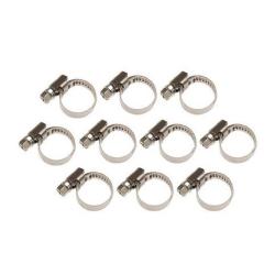 Assortiment de colliers de serrage - INOX - 10 pièces - réglable en continu - tuyau Ø 8 x 12 mm - prix du kit