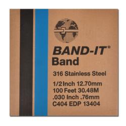 Bande Band-It - Type 316 -  Acier inoxydable V4A - Largeur 19,1 mm - Conditionnement 25 m en rouleau - Prix à l'unité
