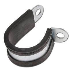 Collier de serrage avec caoutchouc - en acier galvanisé - Ø plage de serrage 35 à 70 mm - largeur 25 mm