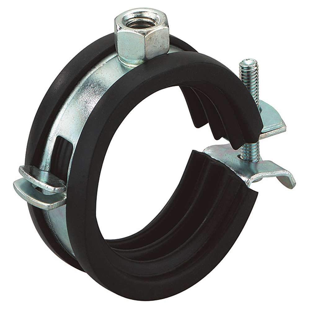 Collier de serrage RSL - couleur argent et noir - Ø plage de serrage de 15-19 mm à 26-28 mm - conditionnement de 25 pièces - prix par conditionnement