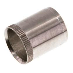 Douille de renforcement - acier inoxydable 1.4571 - avec moletage - Ø extérieur du tube (min.) 14 à 28 mm - Ø intérieur du tube 11 à 25 mm