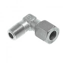 Elbow screw connection - L series - galvanized steel - tube Ã˜ outside 35 mm - cyl. AG G 1 1/4 "- PN 160