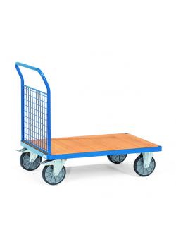 Platform trolley - with front wall of wire mesh