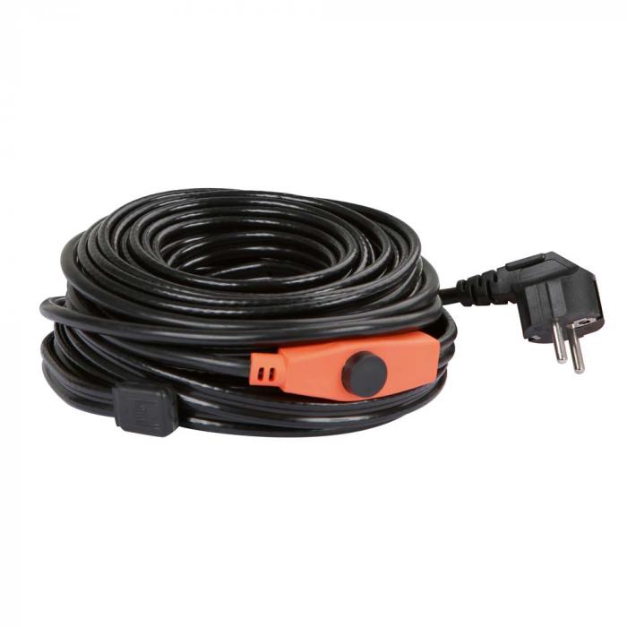 Kabel grzewczy z termostatem - mrozoodporny do maks. -45 °C - 230 V - moc grzewcza 16 do 784 W - długość 1 do 49 m
