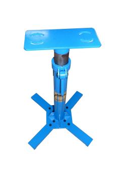 Universal height-adjustable stand - for upsetting stretching devices, scissors, etc.