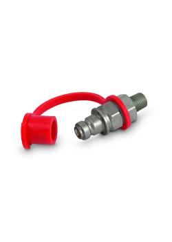 Plug-in coupling series ST-C5 - Plug - Steel - DN 6 - Size 4 - BG 1 - 1/4 inch - PN 1000 bar - Connection thread 1/4" to 3/8"