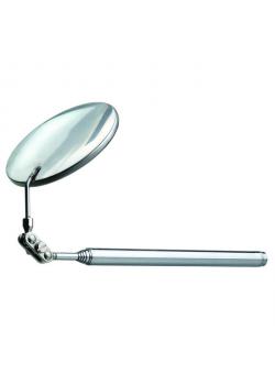 Inspection mirror - made of mineral glass - 360 ° swiveling - with telescopic handle