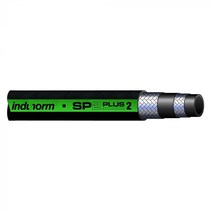 Braided hose SP2plus2 - rubber - DN 6 to 16 - max.outer Ø 14.2 to 24.7 mm - PN 290 to 480 - price per roll